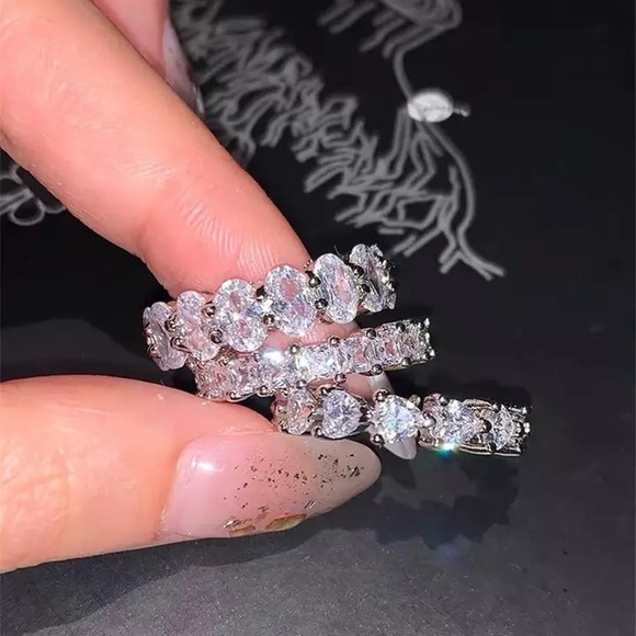 Men's Sparkle Bling Band Diamond Wedding Eternity Bands Ice Ring - Picture 9 of 13